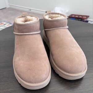 UGG Cream Shearling-Lined Ankle Boot